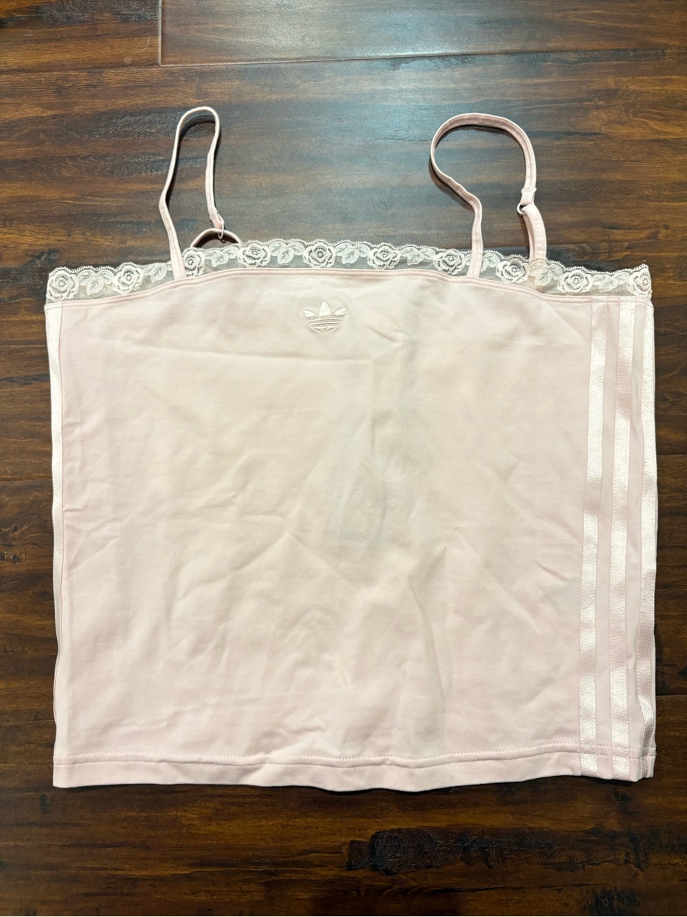 Adidas Originals Lace Trim Cami Top – Pink